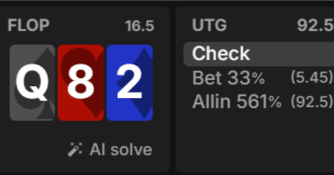 GTO Strategy: IP 3bet Pot Fundamentals | UTG vs. BTN 3bet Pot | Dry Q-high Board