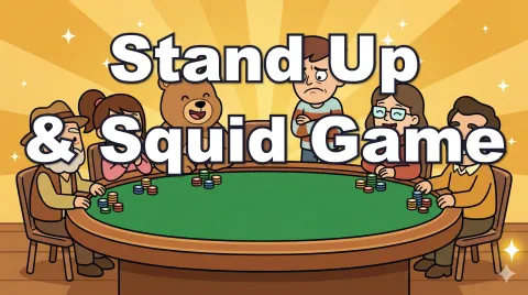 Stand Up Game & Squid Game | Poker Penalty Side Games